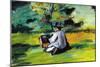 Painter At Work-Paul Cézanne-Mounted Art Print