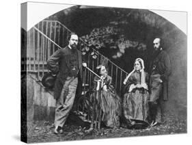 Painter Dante Gabriel Rossetti with His Family-Lewis Carroll-Stretched Canvas