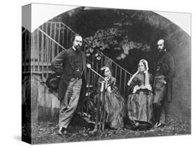 Painter Dante Gabriel Rossetti with His Family-Lewis Carroll-Stretched Canvas