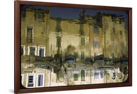 Painter is Reflected in River or Canal at Martigues, a Mediterranean Fishing Village-Walter Sanders-Framed Photographic Print