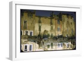 Painter is Reflected in River or Canal at Martigues, a Mediterranean Fishing Village-Walter Sanders-Framed Photographic Print