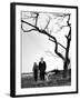 Painter Jackson Pollock Walking in Field with Wife Lee Krasner-Martha Holmes-Framed Photographic Print