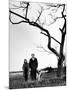 Painter Jackson Pollock Walking in Field with Wife Lee Krasner-Martha Holmes-Mounted Photographic Print