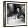 Painter Jackson Pollock Working in His Long Island Studio Adjacent to His Home-Martha Holmes-Framed Premium Photographic Print