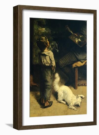 Painter's Studio, 1855-Gustave Courbet-Framed Giclee Print