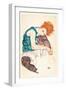 Painter's Wife, Seated-Egon Schiele-Framed Art Print