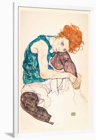 Painter's Wife, Seated-Egon Schiele-Framed Art Print