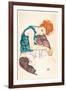 Painter's Wife, Seated-Egon Schiele-Framed Art Print