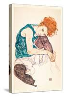 Painter's Wife, Seated-Egon Schiele-Stretched Canvas