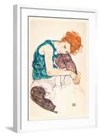 Painter's Wife, Seated-Egon Schiele-Framed Art Print