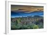 Painterly fall landscape with fog and fall foliage, Sugar Hill, White Mountains, New Hampshire-Howie Garber-Framed Photographic Print