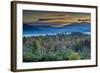 Painterly fall landscape with fog and fall foliage, Sugar Hill, White Mountains, New Hampshire-Howie Garber-Framed Photographic Print
