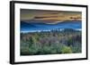 Painterly fall landscape with fog and fall foliage, Sugar Hill, White Mountains, New Hampshire-Howie Garber-Framed Photographic Print