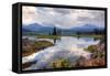 Painterly Scene at Spark's Lake, Bend Oregon-Vincent James-Framed Stretched Canvas