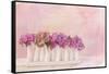 Painterly Textured Flower Still Life on Old Wooden Board-Anyka-Framed Stretched Canvas