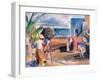 Painters in Ischia-Edoardo Giordano-Framed Giclee Print