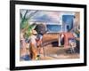 Painters in Ischia-Edoardo Giordano-Framed Giclee Print