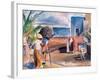 Painters in Ischia-Edoardo Giordano-Framed Giclee Print