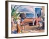 Painters in Ischia-Edoardo Giordano-Framed Giclee Print