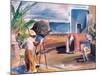 Painters in Ischia-Edoardo Giordano-Mounted Giclee Print