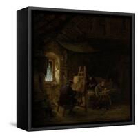 Painters Studio-Adriaen Van Ostade-Framed Stretched Canvas