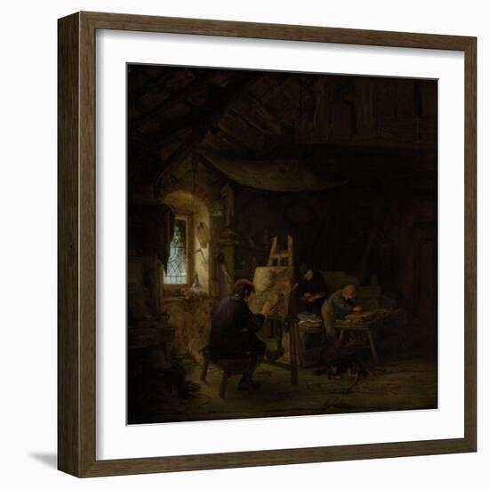 Painters Studio-Adriaen Van Ostade-Framed Art Print