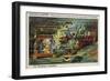 Painting an Underwater Landscape in the Year 2000-null-Framed Giclee Print