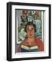 Painting and Book (Portrait of Miss Jean Mccaig)-George Leslie Hunter-Framed Giclee Print