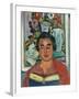 Painting and Book (Portrait of Miss Jean Mccaig)-George Leslie Hunter-Framed Giclee Print