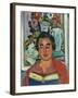 Painting and Book (Portrait of Miss Jean Mccaig)-George Leslie Hunter-Framed Giclee Print