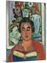 Painting and Book (Portrait of Miss Jean Mccaig)-George Leslie Hunter-Mounted Giclee Print