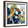 Painting Art Abstract Grunge Graphic Background-karakotsya-Framed Art Print
