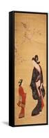 Painting by Hishikawa Moronobu-null-Framed Stretched Canvas