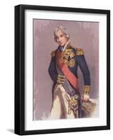 Painting by John Hoppner, of English Admiral Lord Horatio Nelson-null-Framed Photographic Print