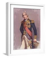 Painting by John Hoppner, of English Admiral Lord Horatio Nelson-null-Framed Photographic Print