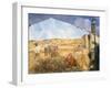 Painting by Pina Monne on Side of House, Tinnura Village, Sardinia-Ken Gillham-Framed Photographic Print