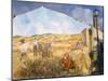 Painting by Pina Monne on Side of House, Tinnura Village, Sardinia-Ken Gillham-Mounted Photographic Print