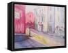 Painting City Street Romantic Light.-Iriana Shiyan-Framed Stretched Canvas