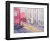 Painting City Street Romantic Light.-Iriana Shiyan-Framed Art Print