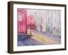 Painting City Street Romantic Light.-Iriana Shiyan-Framed Art Print