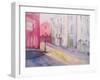 Painting City Street Romantic Light.-Iriana Shiyan-Framed Art Print