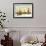 Painting, Cunard Line Ship Passing Statue of Liberty, New York City-null-Framed Premium Giclee Print displayed on a wall