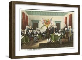 Painting, Declaration of Independence, Capitol-null-Framed Art Print