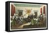 Painting, Declaration of Independence, Capitol-null-Framed Stretched Canvas