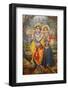 Painting depicting Hindu god Krishna with Radha, Vrindavan, Uttar Pradesh, India-Godong-Framed Photographic Print