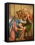 Painting Depicting St. Louis Washing a Pauper's Feet in Notre-Dame De Paris Cathedral Treasure Muse-Godong-Framed Stretched Canvas