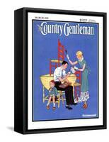 "Painting Dining Room Furniture," Country Gentleman Cover, March 1, 1933-Martin Justice-Framed Stretched Canvas