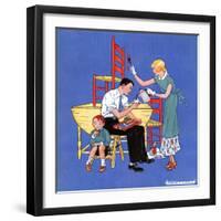 "Painting Dining Room Furniture,"March 1, 1933-Martin Justice-Framed Giclee Print