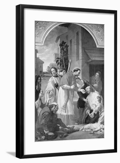 Painting Entitled the Plague in Milan-null-Framed Giclee Print