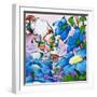 Painting Flowers-English School-Framed Giclee Print